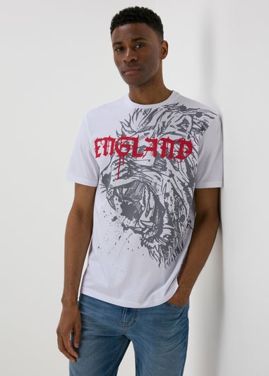 Grey England Print T-Shirt