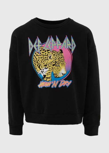 Black Leopard Print Sweatshirt
