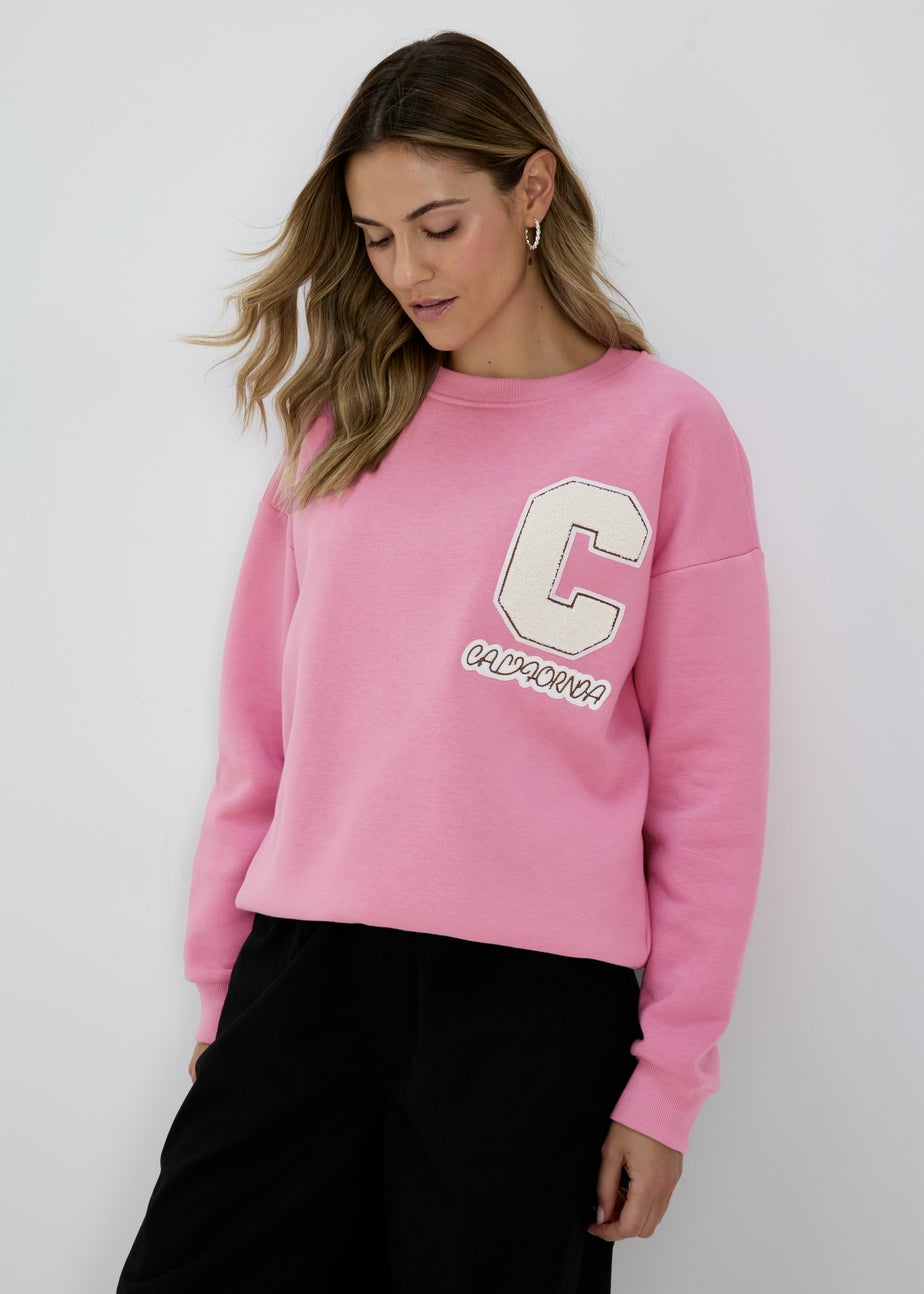 Pink Pocket Detail Sweatshirt