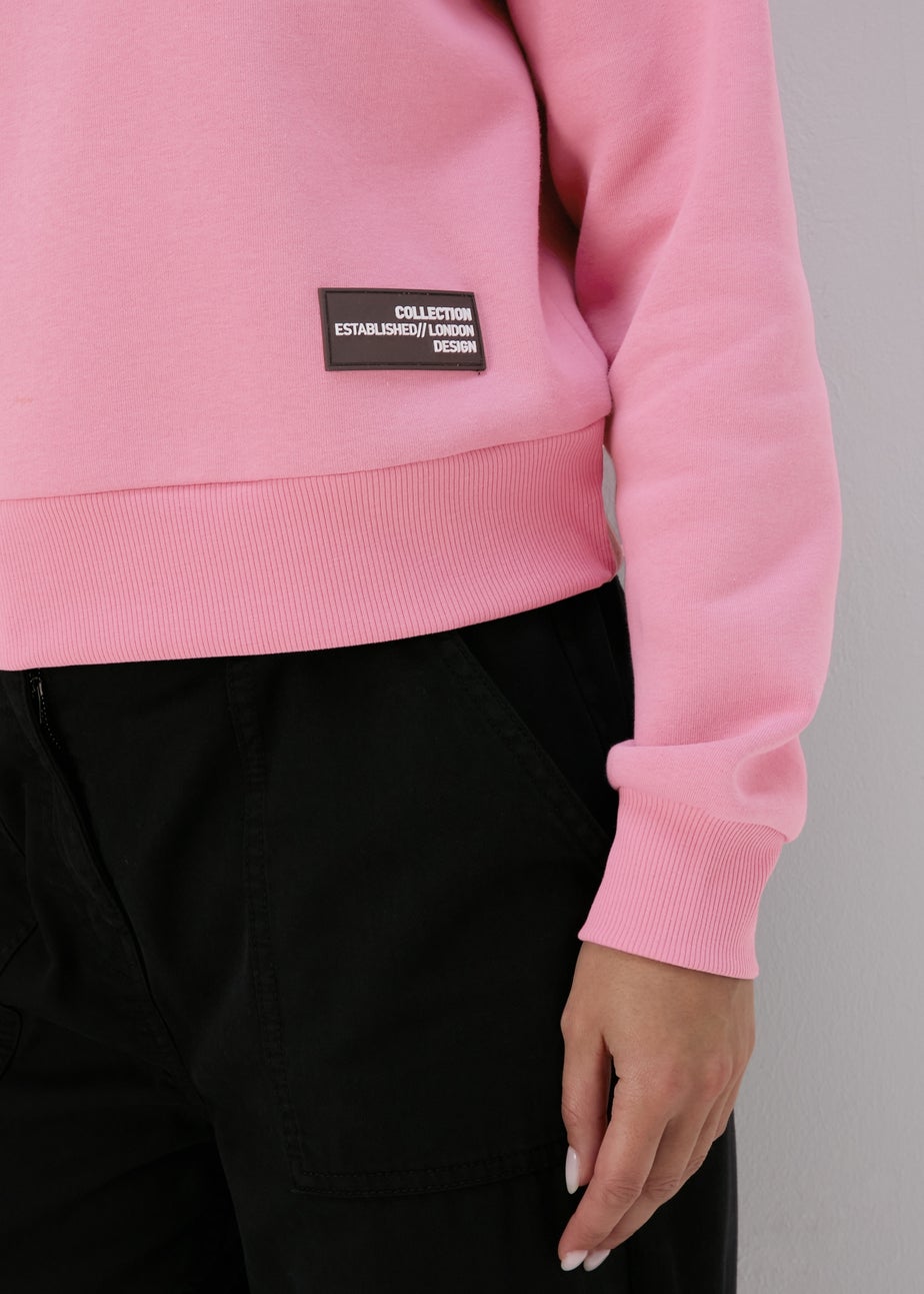 Pink Cropped Sweatshirt