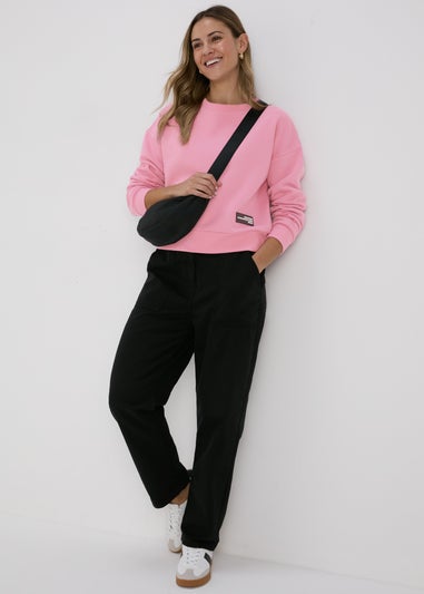 Pink Cropped Sweatshirt