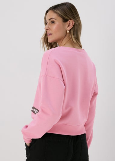 Pink Cropped Sweatshirt