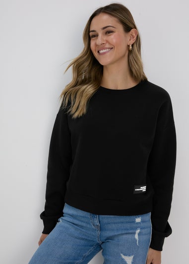 Black Cropped Sweatshirt