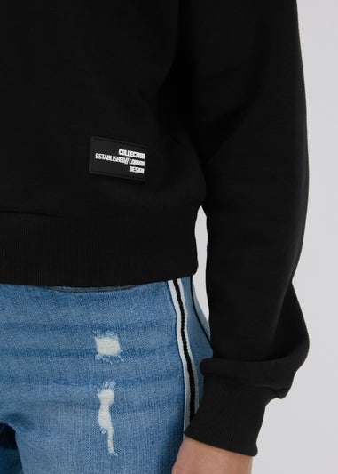 Black Cropped Sweatshirt