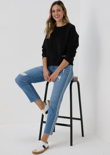 Black Cropped Sweatshirt