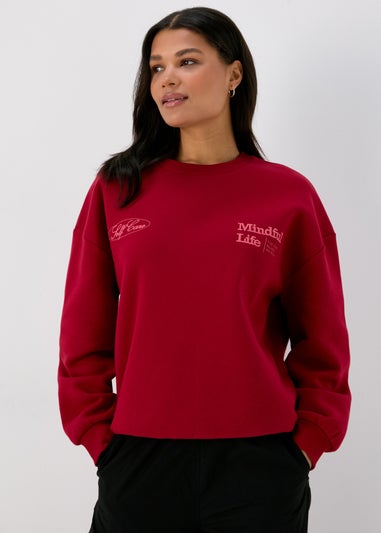 Papaya Red Vintage Graphic Sweatshirt