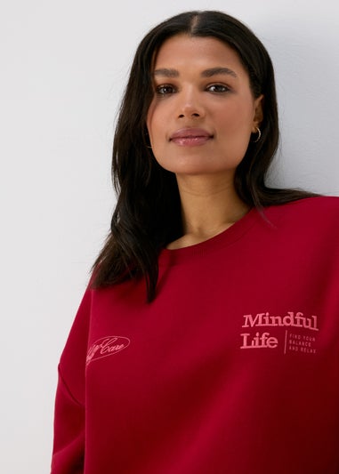 Papaya Red Vintage Graphic Sweatshirt