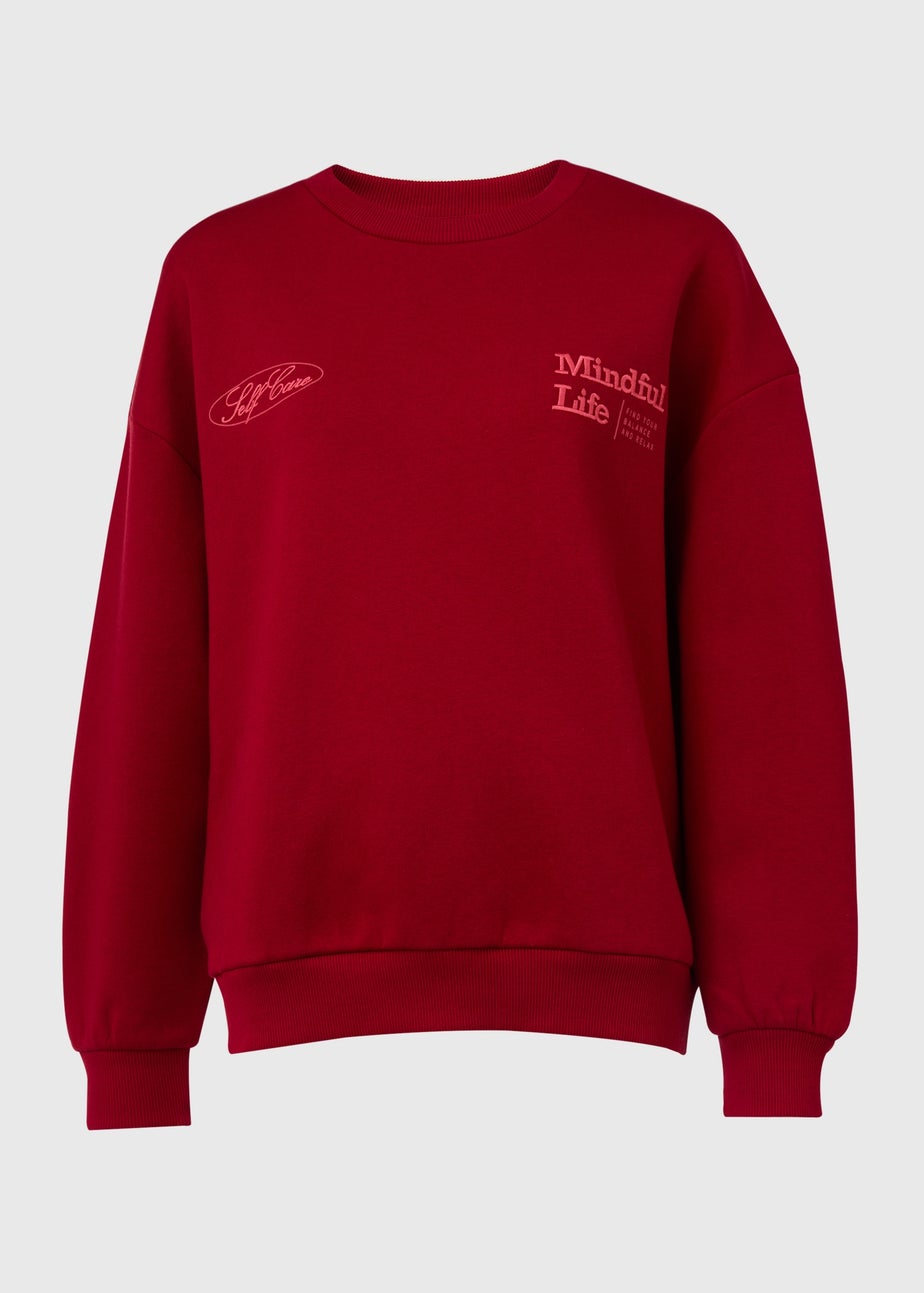 Papaya Red Vintage Graphic Sweatshirt