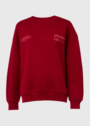 Papaya Red Vintage Graphic Sweatshirt