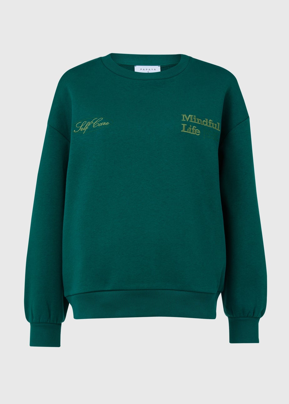 Green Vintage Graphic Sweatshirt