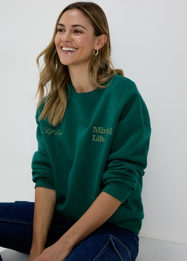 Green Vintage Graphic Sweatshirt