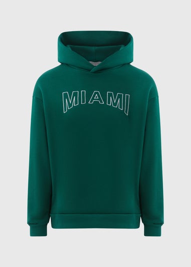 Papaya Green Miami Slogan Hoodie