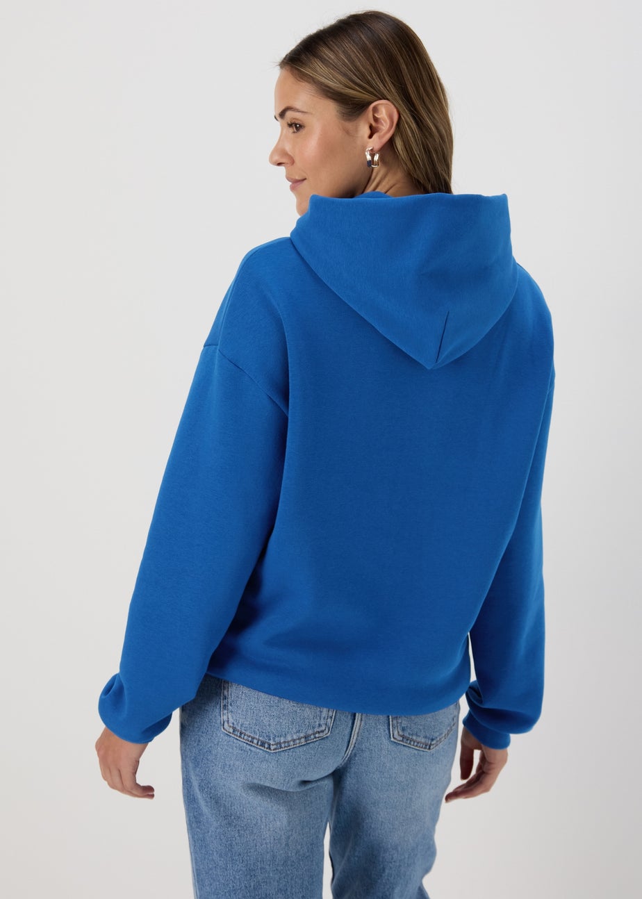 Papaya Blue Boston Slogan Hoodie