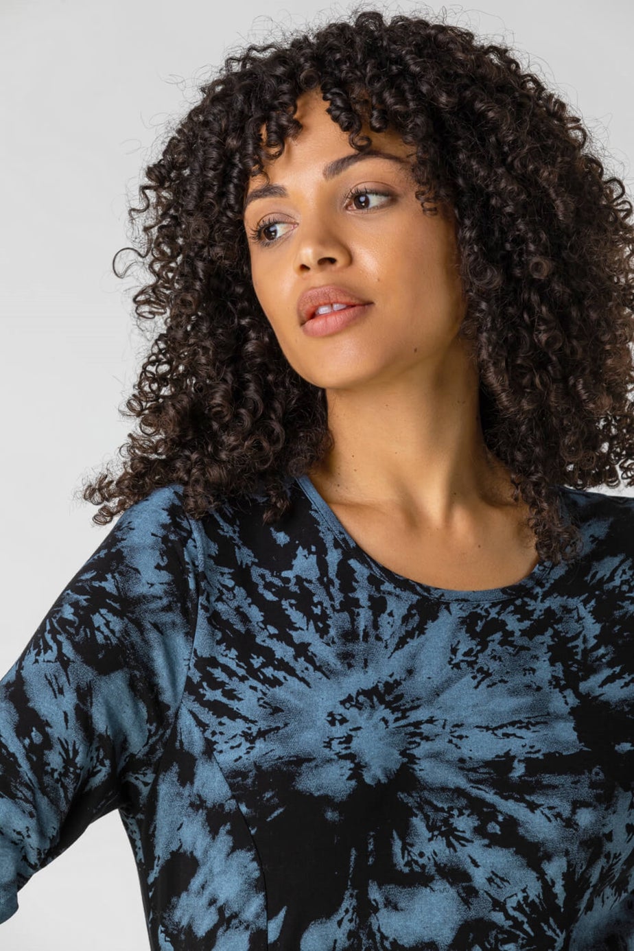 Roman Blue Tie Dye Pocket Swing Top