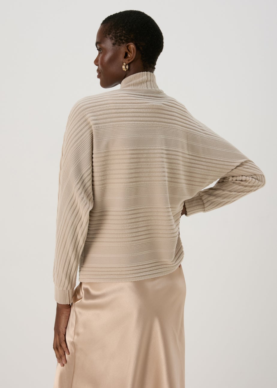 Mocha Soft Dolman Sleeve Ribbed Top
