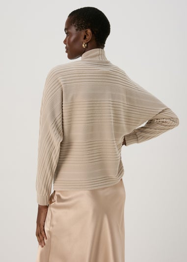 Mocha Soft Dolman Sleeve Ribbed Top