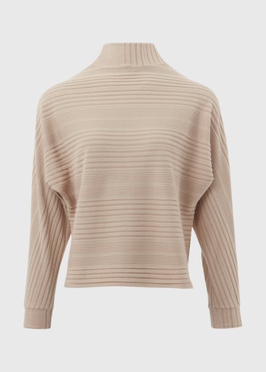 Mocha Soft Dolman Sleeve Ribbed Top
