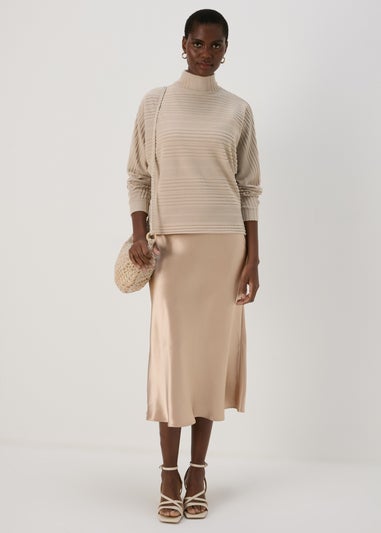 Mocha Soft Dolman Sleeve Ribbed Top