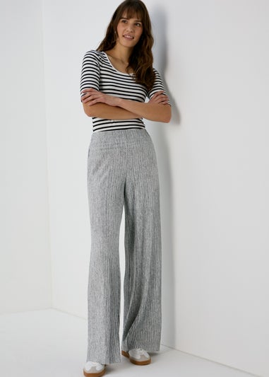 Grey Pleated Trousers