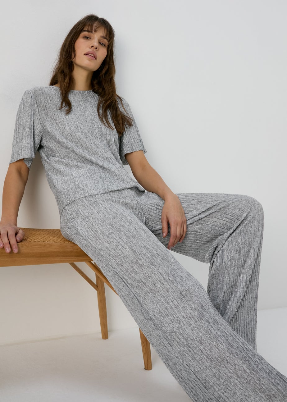 Grey Pleated Trousers