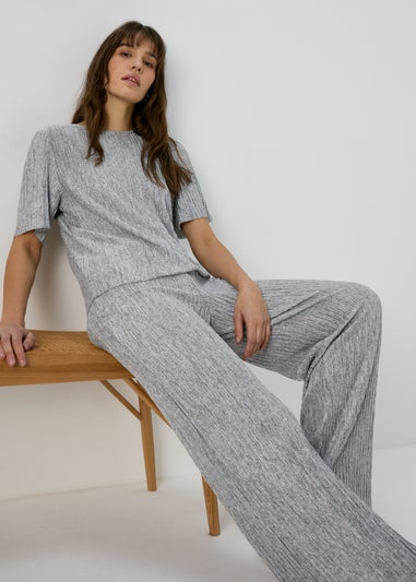 Grey Pleated Trousers