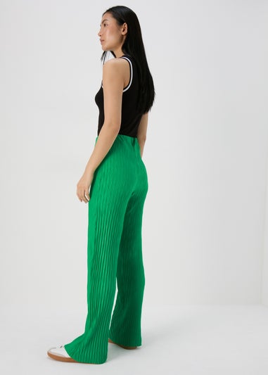 Green Plisse Trousers