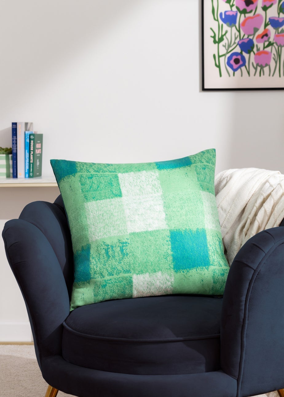 furn. Alma Checked Filled Cushion (50cm x 50cm x 8cm)