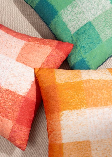 furn. Alma Checked Filled Cushion (50cm x 50cm x 8cm)