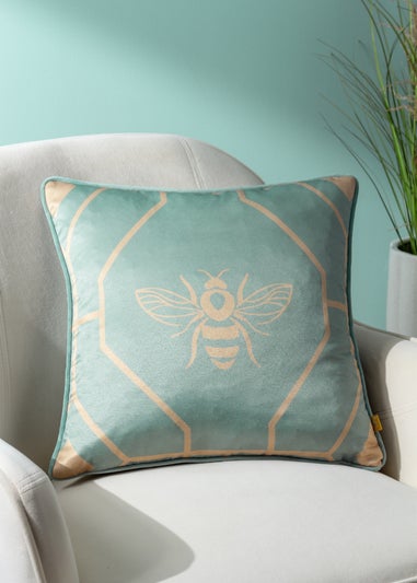 furn. Bee Deco Geometric Filled Cushion (43cm x 43cm x 8cm)
