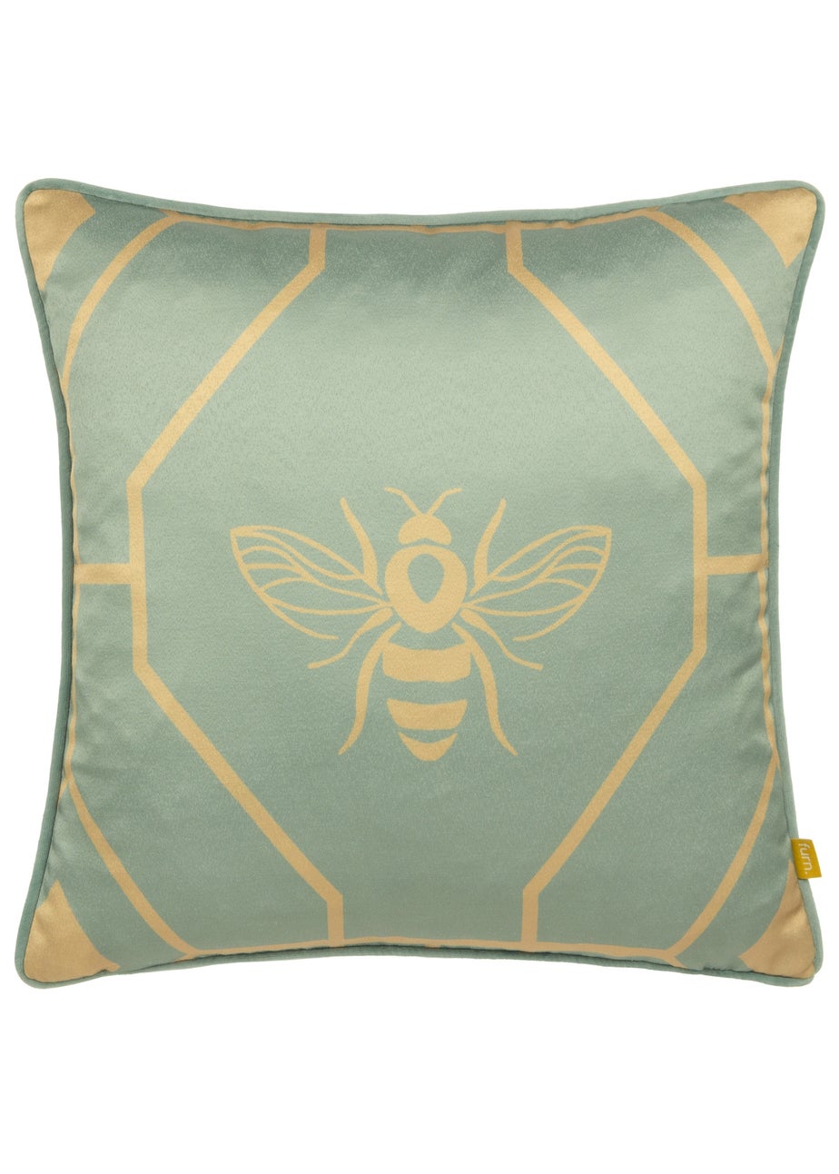 furn. Bee Deco Geometric Filled Cushion (43cm x 43cm x 8cm)