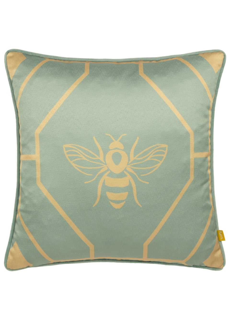 furn. Bee Deco Geometric Filled Cushion (43cm x 43cm x 8cm)