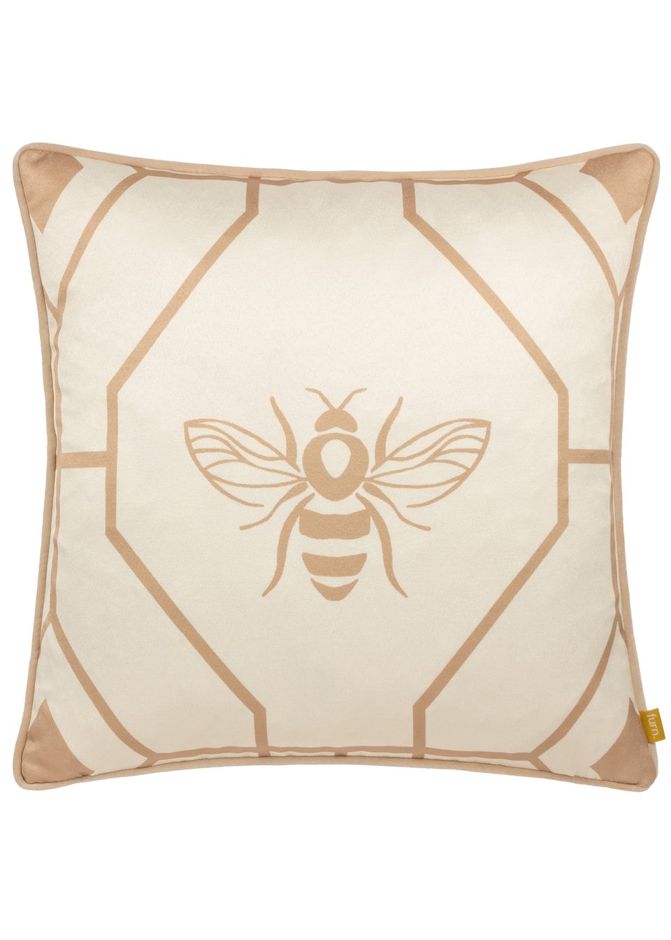 furn. Bee Deco Geometric Filled Cushion (43cm x 43cm x 8cm)