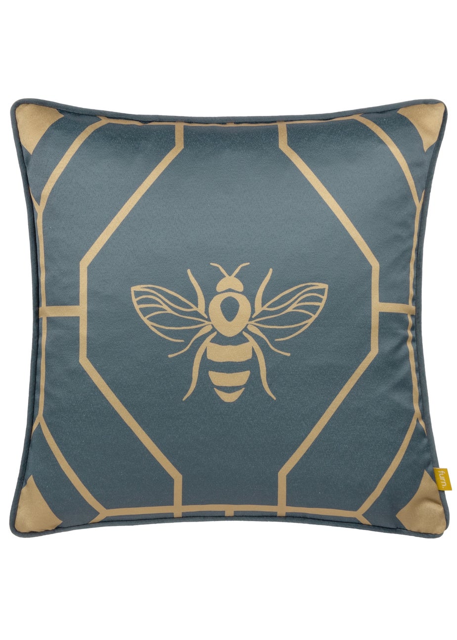 furn. Bee Deco Geometric Filled Cushion (43cm x 43cm x 8cm)