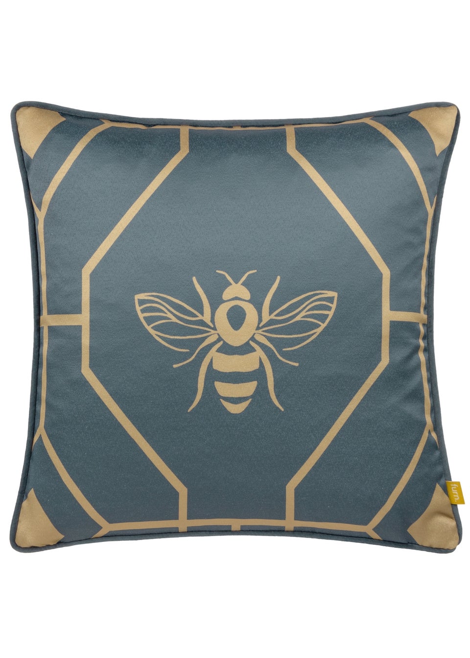 furn. Bee Deco Geometric Filled Cushion (43cm x 43cm x 8cm)