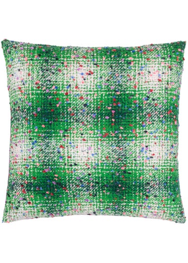 Heya Home Connie Check Jacquard Filled Cushion (45cm x 45cm x 8cm)