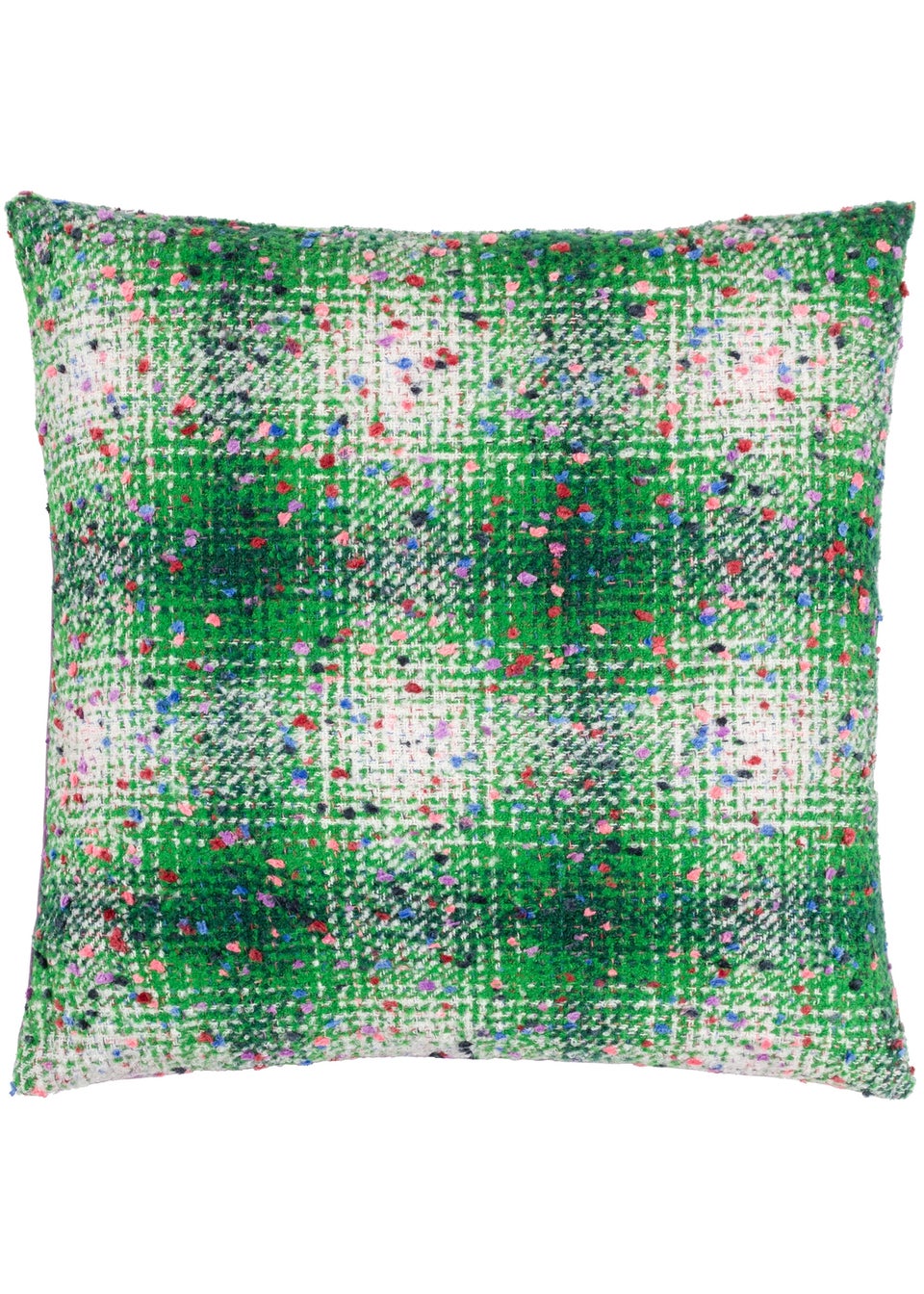 Heya Home Connie Check Jacquard Filled Cushion (45cm x 45cm x 8cm)