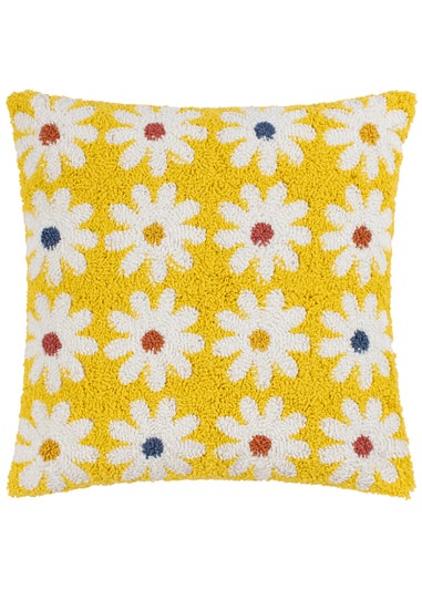 Heya Home Daisy Knitted Filled Cushion (45cm x 45cm x 8cm)