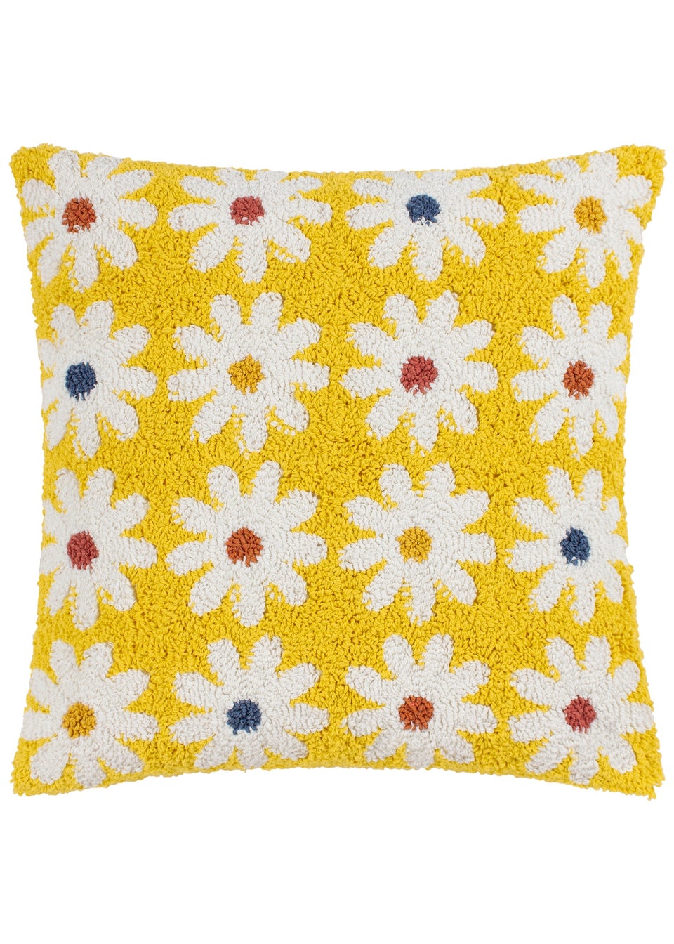 Heya Home Daisy Knitted Filled Cushion (45cm x 45cm x 8cm)