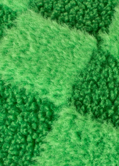 Heya Home Check It Boucle Fleece Filled Cushion (45cm x 45cm x 8cm)