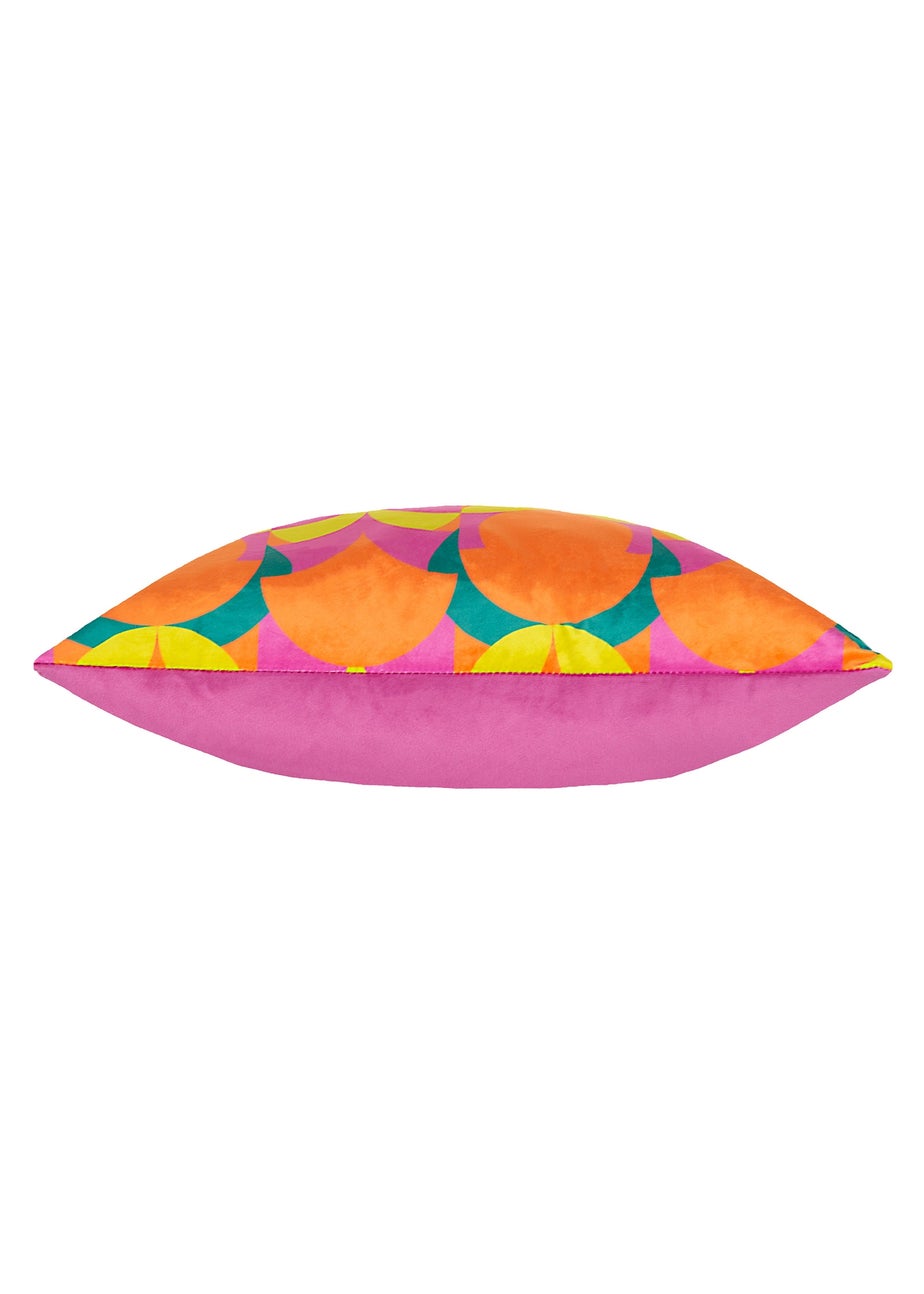 Heya Home Raeya Velvet Filled Cushion (45cm x 45cm x 8cm) Neon