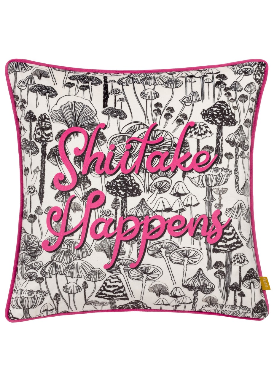 furn. Shiitake Abstract Filled Cushion (43cm x 43cm x 8cm)