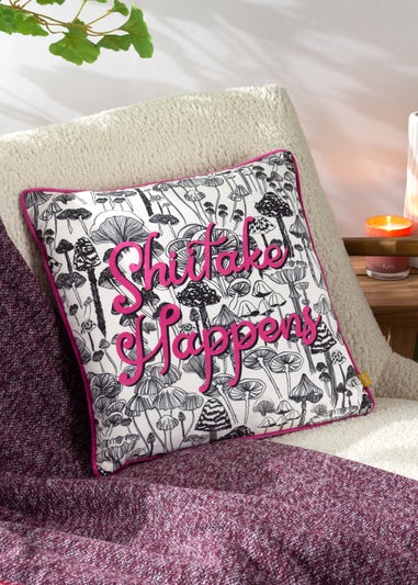 furn. Shiitake Abstract Filled Cushion (43cm x 43cm x 8cm)