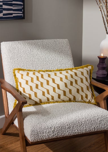 Hoem Zabine Geometric Filled Cushion (30cm x 60cm x 8cm)