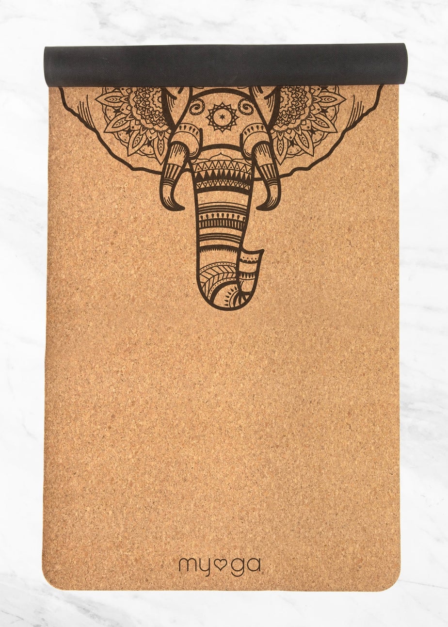 Myga Extra Large Cork Elephant Yoga Mat