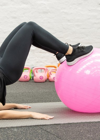 Phoenix Fitness Pink Fit Ball with Pump