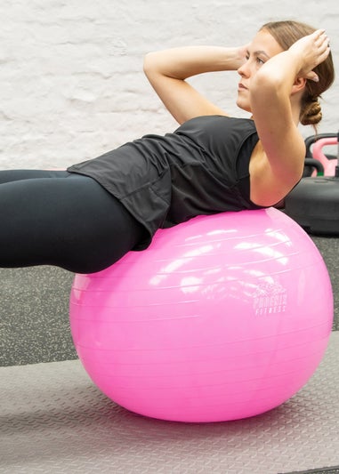 Phoenix Fitness Pink Fit Ball with Pump