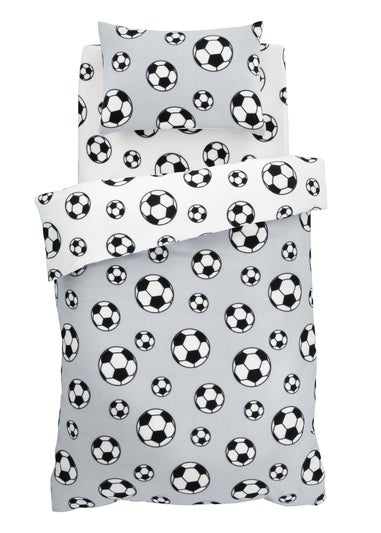 Catherine Lansfield Football Fleece Reversible Duvet Cover Set