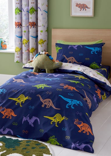 Catherine Lansfield Prehistoric Dinosaurs Reversible Duvet Cover Set