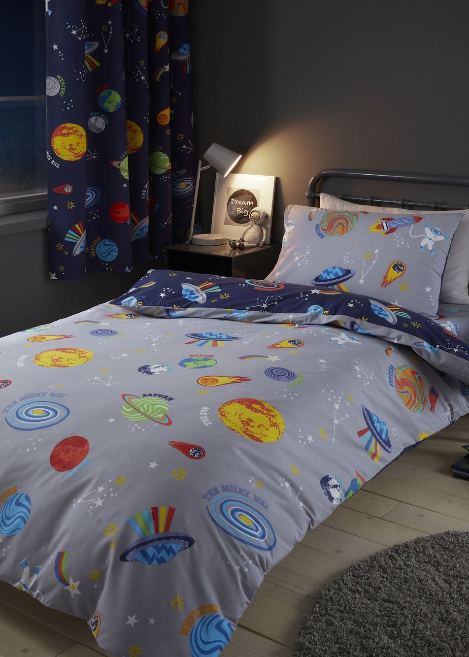Catherine Lansfield Lost In Space Reversible Duvet Cover Set