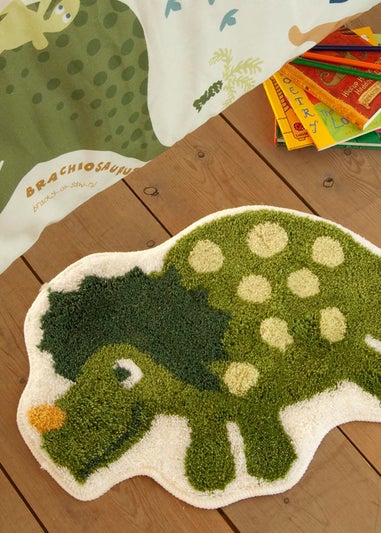 Catherine Lansfield Kids Dinosaur Shaped 50x80cm Rug
